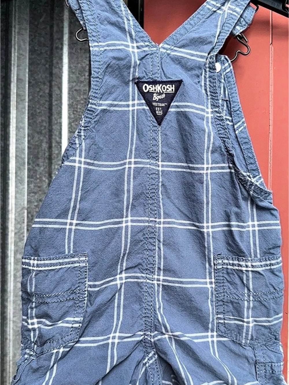 OshKosh B'gosh Plaid Shortalls